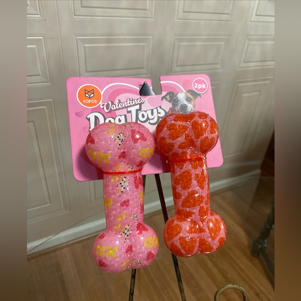 Fofos San Valentine / - Set Of  - Squeaky Bone /Dog Toy